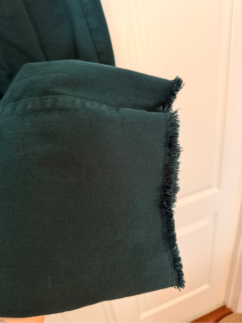JUDY BLUE 9/29 Dark Green Wide Leg Crop Jeans - Picture 3 of 13